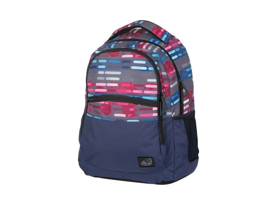 WALKER Školní batoh CLASSIC Lines Blue Pink