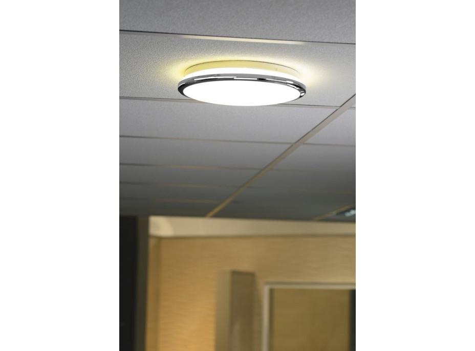 Sapho SILVER stropní LED svítidlo, Ø 28cm, 10W, 230V, 3000K/4000K/6500K, chrom AU480