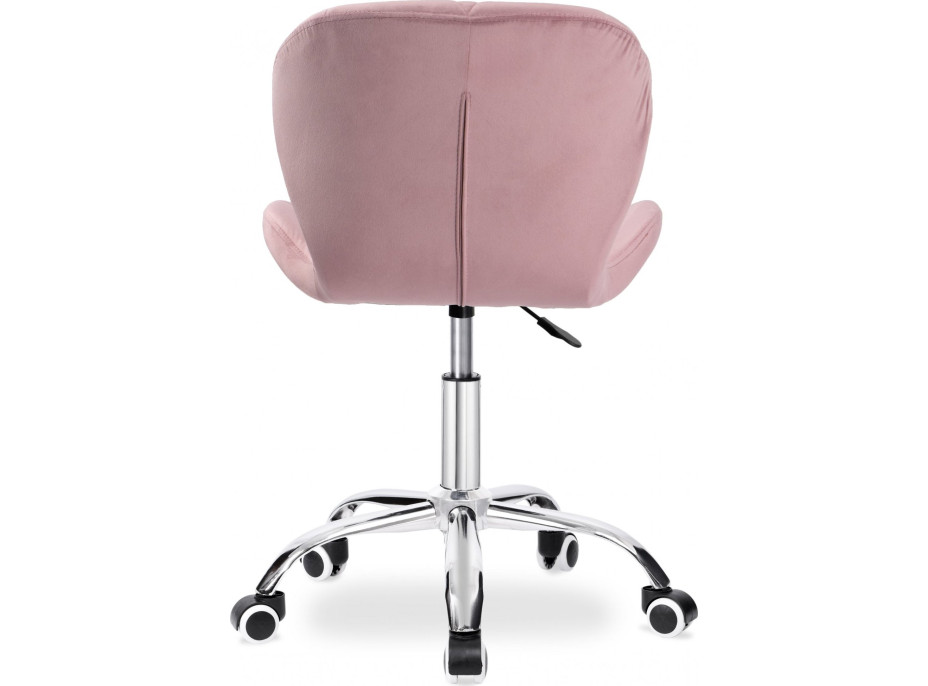 Dětská otočná židle SPINER Velvet - růžová