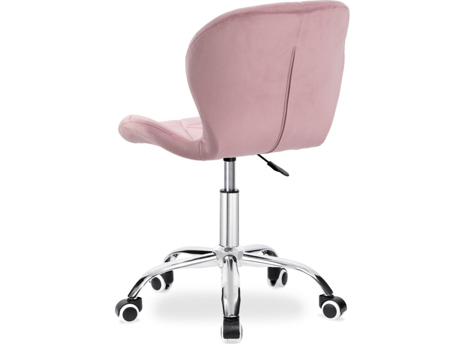 Dětská otočná židle SPINER Velvet - růžová