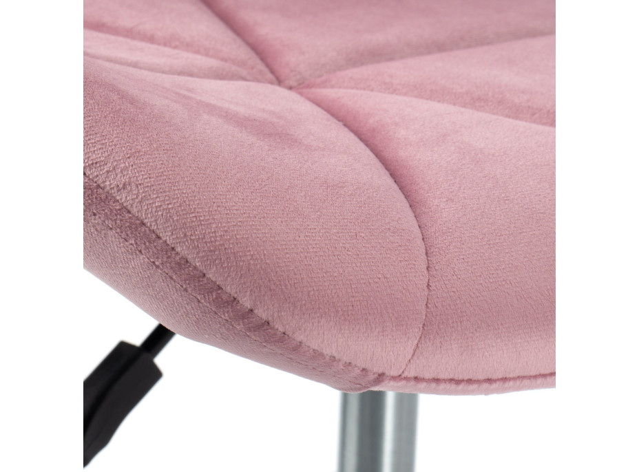 Dětská otočná židle SPINER Velvet - růžová