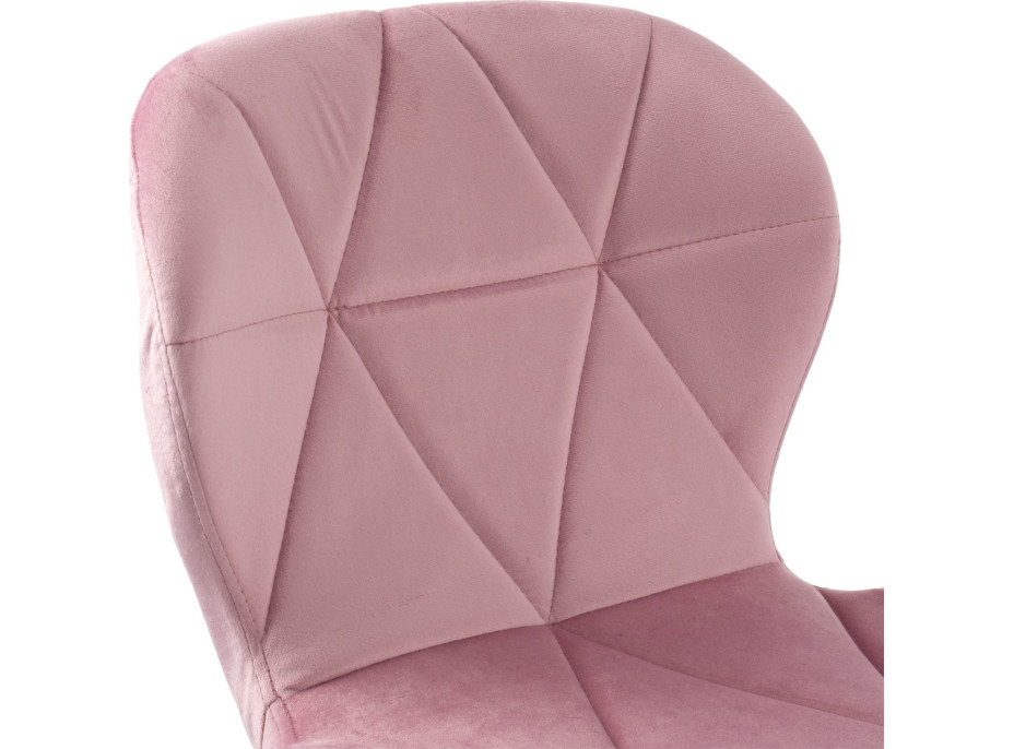 Dětská otočná židle SPINER Velvet - růžová
