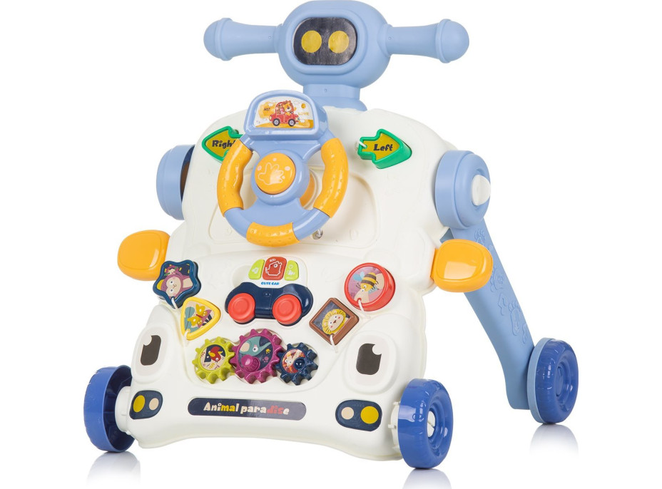 CHIPOLINO Chodítko interaktivní 3v1 Car Blue
