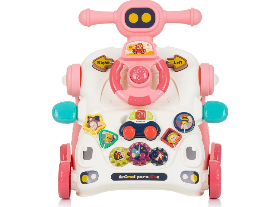 CHIPOLINO Chodítko interaktivní 3v1 Car Pink