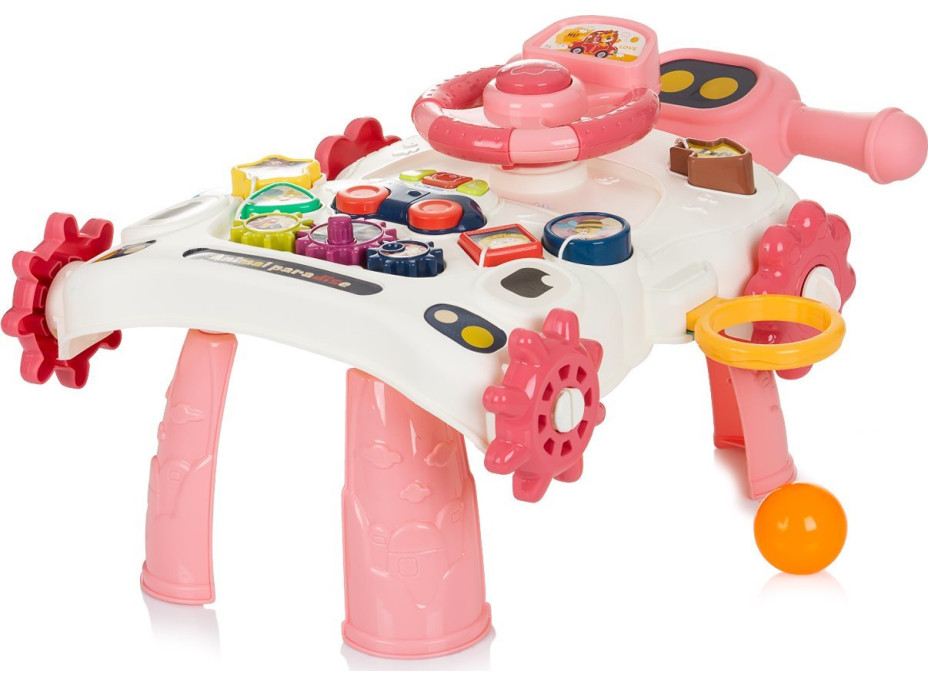 CHIPOLINO Chodítko interaktivní 3v1 Car Pink