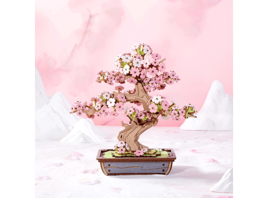 RoboTime 3D dřevěná skládačka Bonsaj sakura