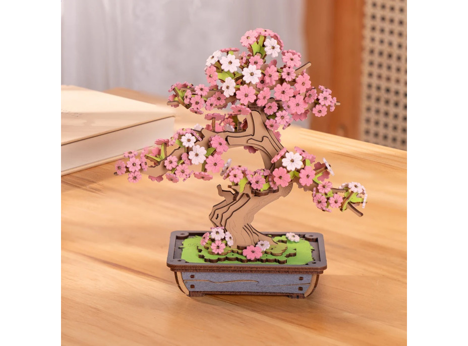 RoboTime 3D dřevěná skládačka Bonsaj sakura