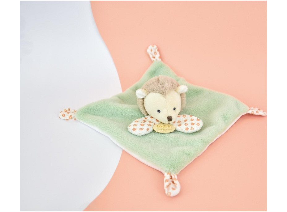 Doudou Plyšový muchláček zelený Ježek 19 cm