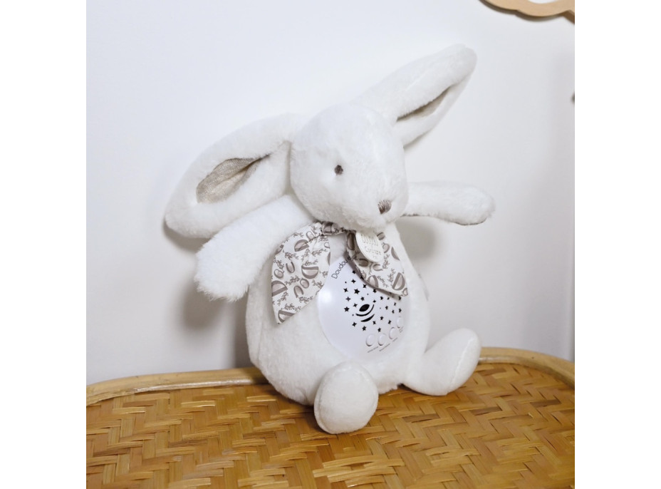 Doudou Hrací skříňka s projekcí Králíček bílý