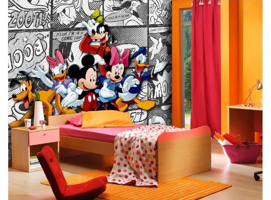 Dětská fototapeta DISNEY - Mickey Mouse a kamarádi - 360x254 cm