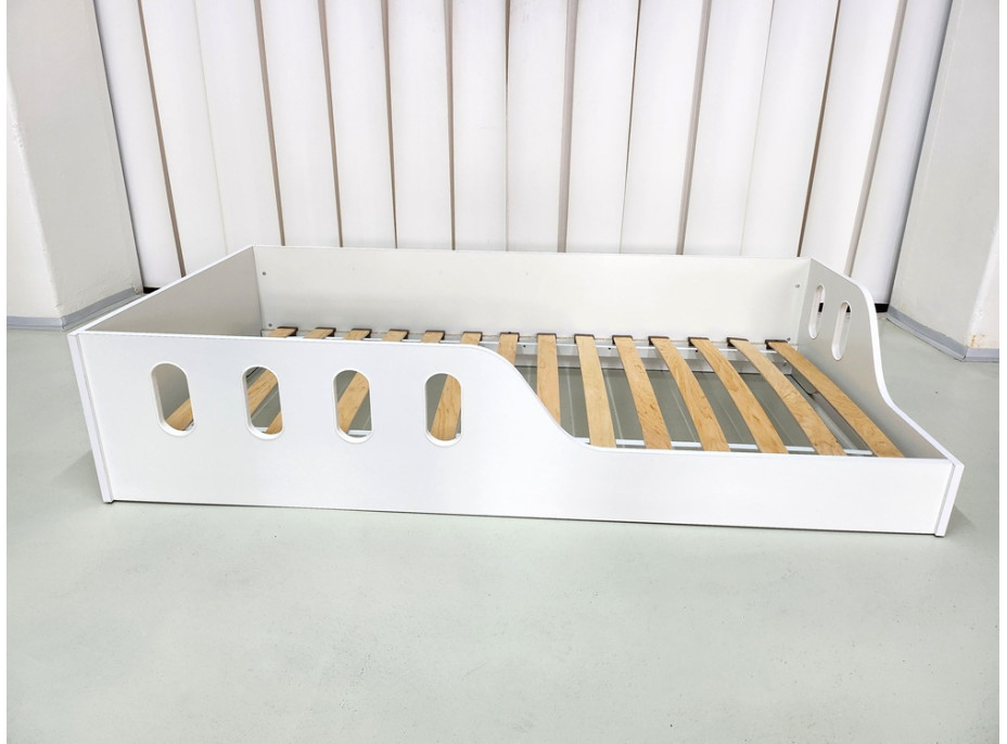 SESTAVENO: Dětská Montessori postel COCO 160x80 cm - bílá, levá