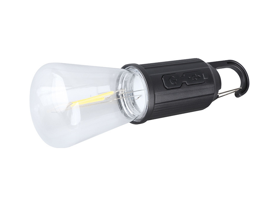 Solight LED nabíjecí žárovka Camping, 100lm, Li-Ion, display box
