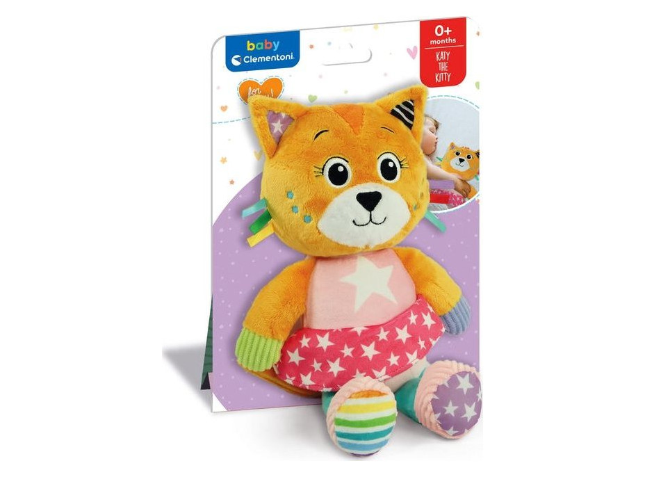 CLEMENTONI BABY Plyšová kočička Katka