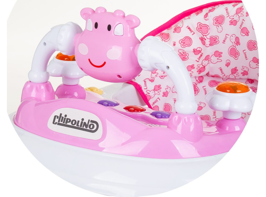 CHIPOLINO Chodítko interaktivní Little Cow Pink