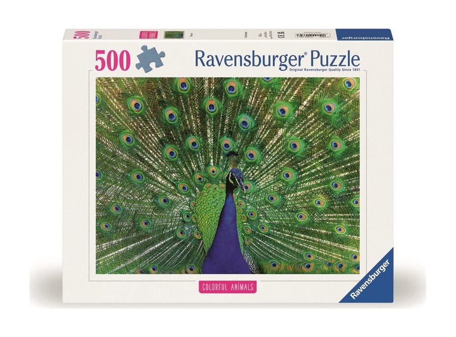 RAVENSBURGER Puzzle Majestátní páv 500 dílků