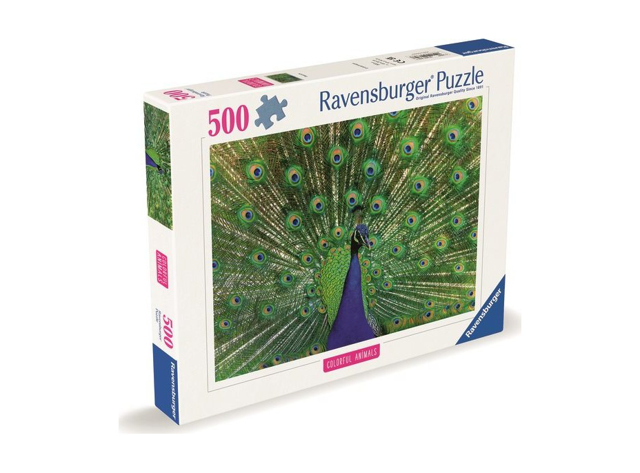 RAVENSBURGER Puzzle Majestátní páv 500 dílků
