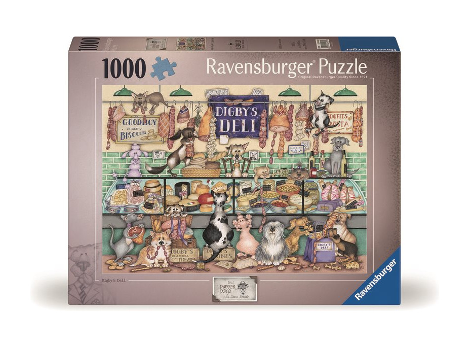 RAVENSBURGER Puzzle Digbyho uzeniny a zvířecí veselí 1000 dílků