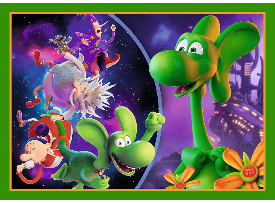 TREFL Puzzle Hokus pokus Diplodokus 4v1 (35,48,54,70 dílků)