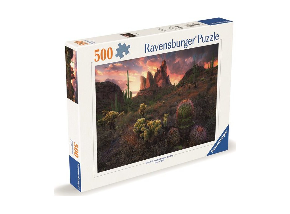 RAVENSBURGER Puzzle Kaktusy za soumraku 500 dílků