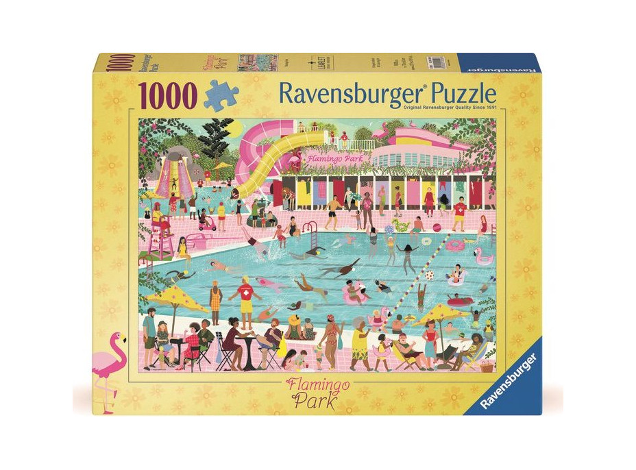 RAVENSBURGER Puzzle Radovánky u bazénu 1000 dílků