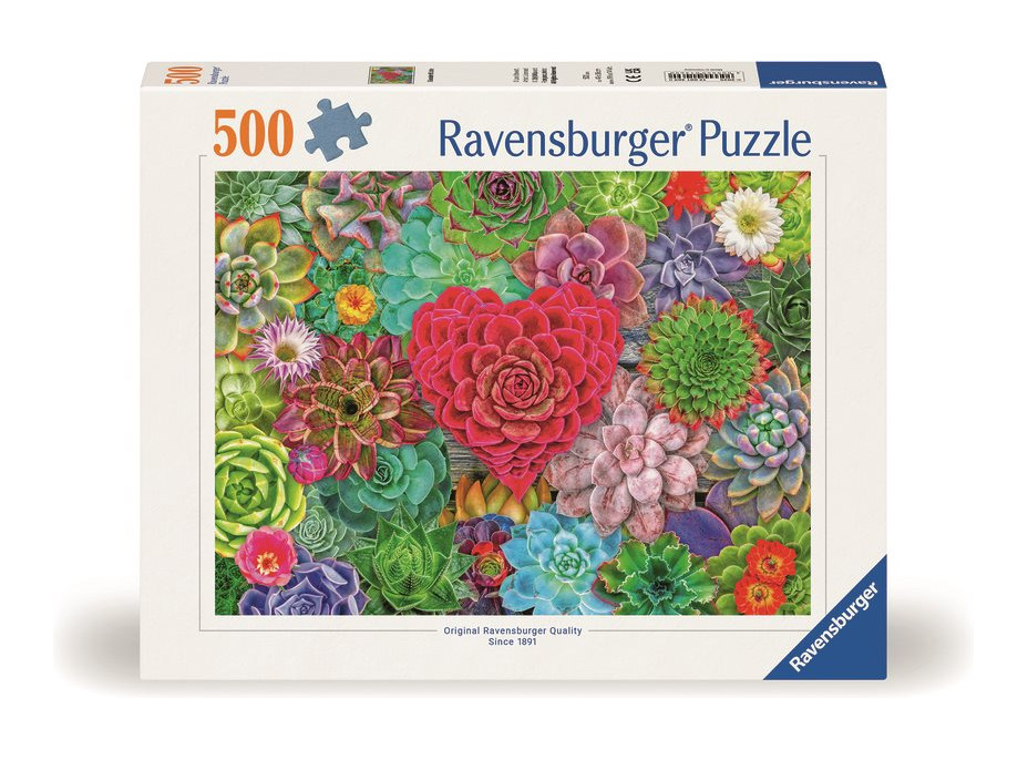 RAVENSBURGER Puzzle Sukulentní ráj 500 dílků