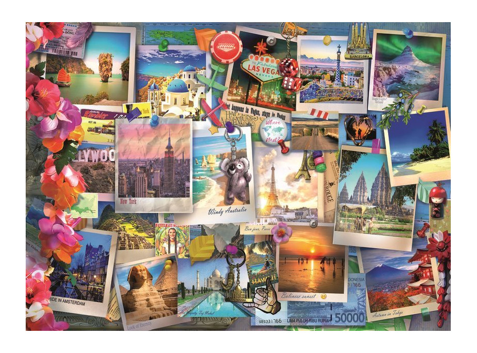 RAVENSBURGER Puzzle Cestovatelské poklady 500 dílků