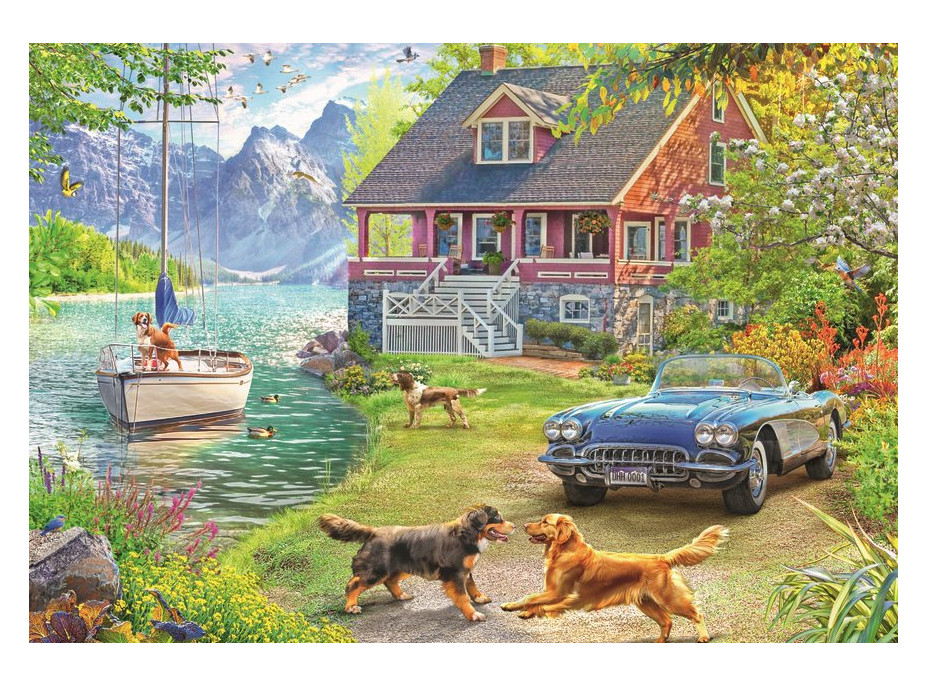 RAVENSBURGER Puzzle Léto u jezera 200 dílků