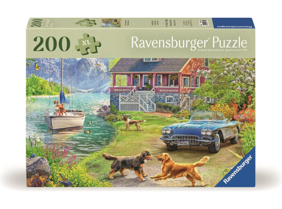 RAVENSBURGER Puzzle Léto u jezera 200 dílků