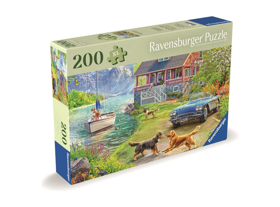 RAVENSBURGER Puzzle Léto u jezera 200 dílků