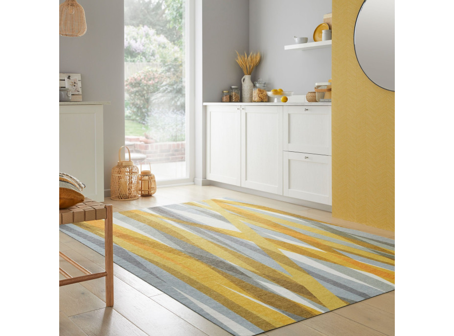 Kusový koberec Match Isabella Stripe Grey/Ochre