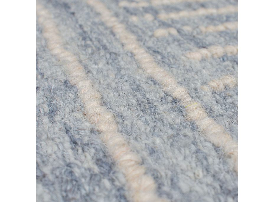 Kusový koberec Memphis Abstract Check Blue