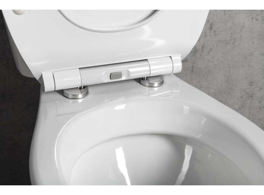 Aqualine MANUEL WC kombi, dvojtlačítko 3/6l, spodní odpad, bílá PS8814