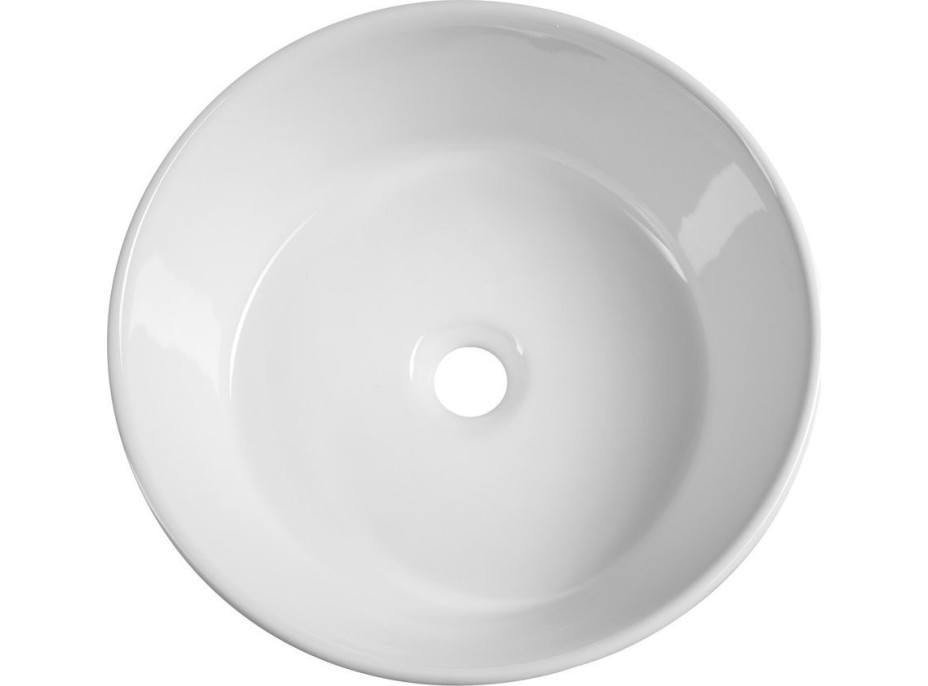 Aqualine Keramické umyvadlo na desku, Ø 40cm, bílá 40150