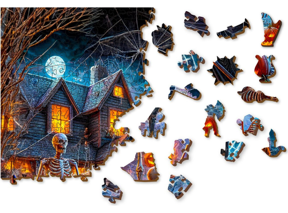 WOODEN CITY Dřevěné puzzle Halloweenský Pán smrti 1010 dílků
