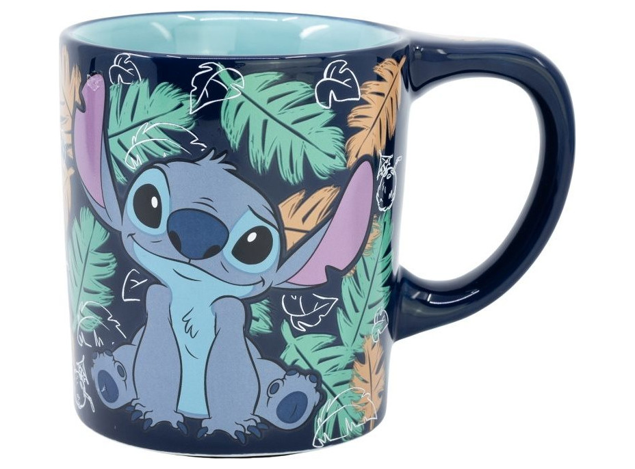 STOR Hrneček keramický s protiskluzovým dnem 295 ml Stitch