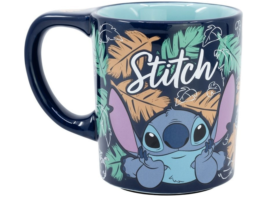 STOR Hrneček keramický s protiskluzovým dnem 295 ml Stitch