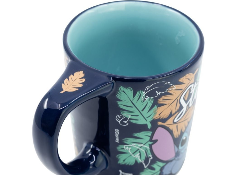 STOR Hrneček keramický s protiskluzovým dnem 295 ml Stitch