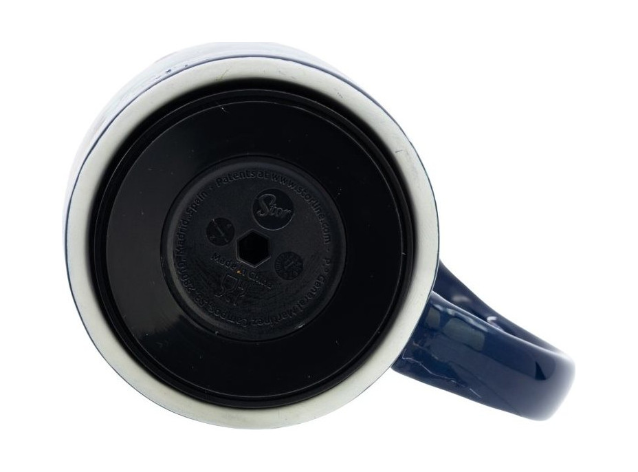 STOR Hrneček keramický s protiskluzovým dnem 295 ml Stitch