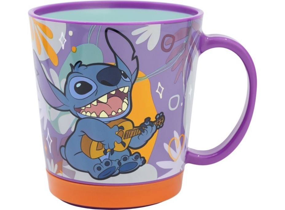 STOR Hrneček s protiskluzovým dnem 410 ml Stitch