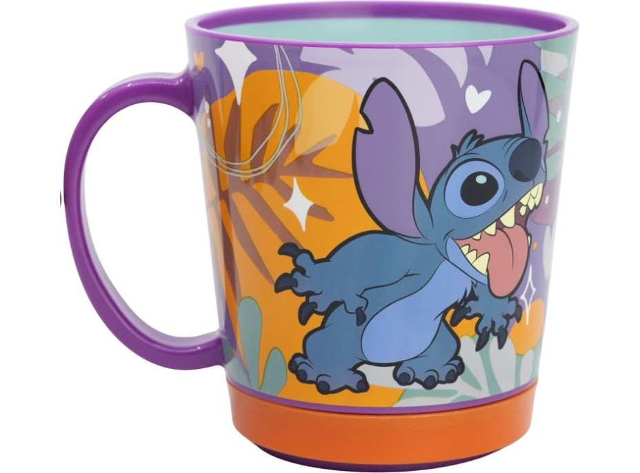 STOR Hrneček s protiskluzovým dnem 410 ml Stitch