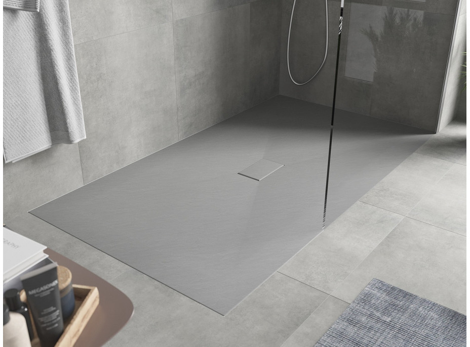 Sprchová SMC vanička MEXEN HUGO 100x150 cm - šedá, 42611015