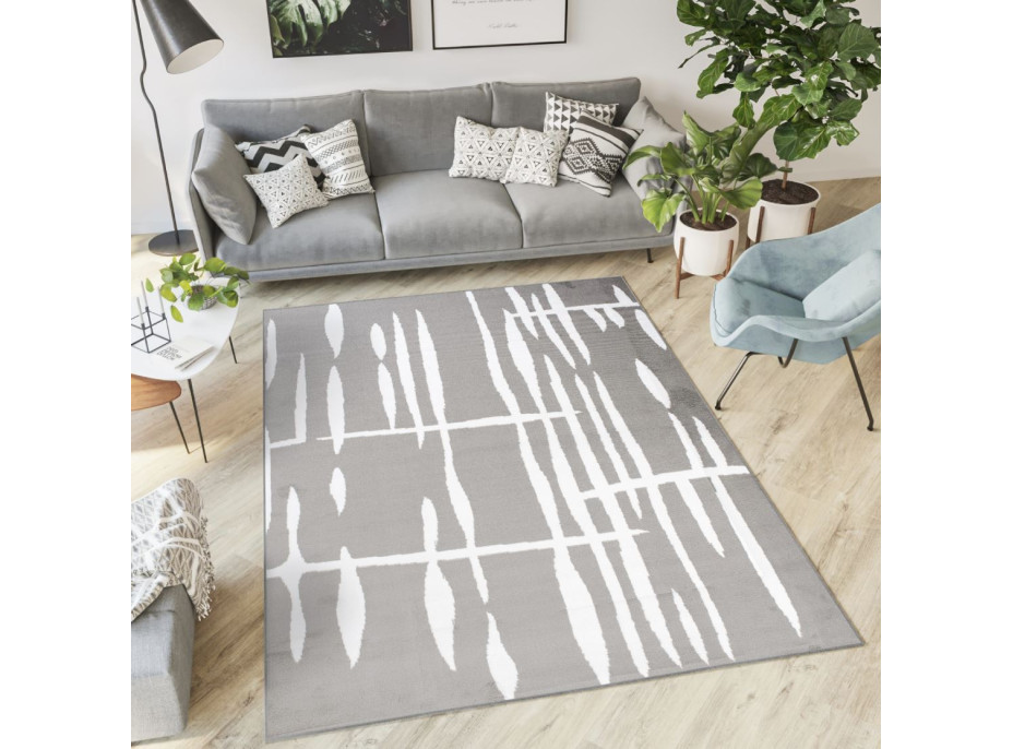 Kusový koberec TAPIS Flick - šedý