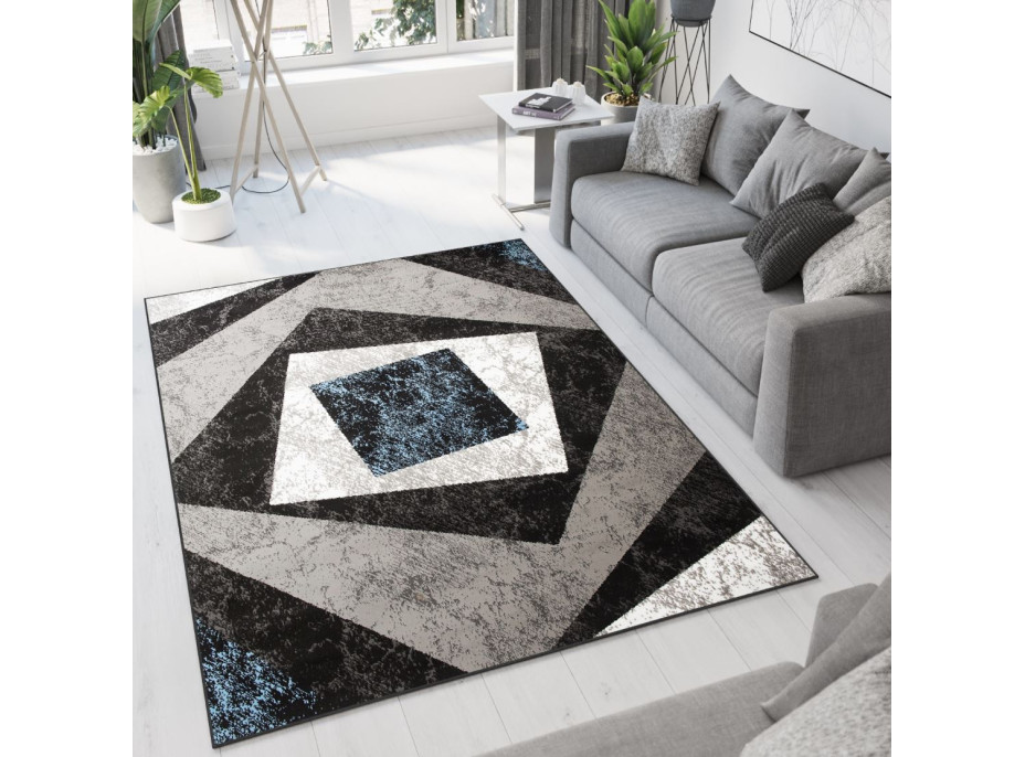 Kusový koberec TAPIS Vertigo - modrý/šedý