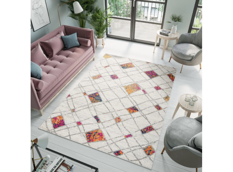 Moderní kusový koberec DENVER Lana - krémový