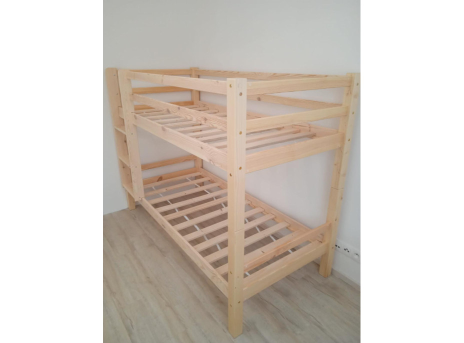 Dětská PATROVÁ postel BARČA PLUS 180x80 cm se šuplíky - přírodní