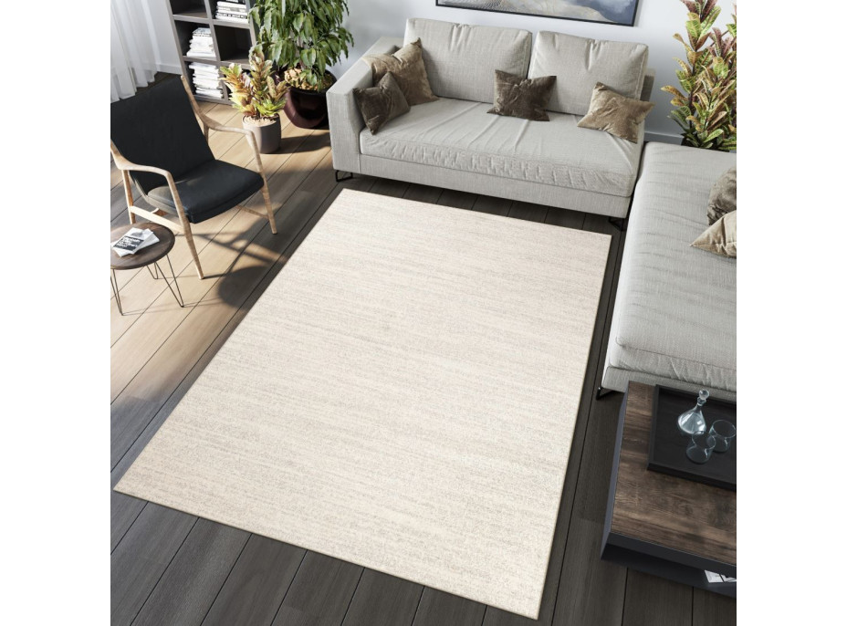 Kusový koberec SARI Mono - krémový