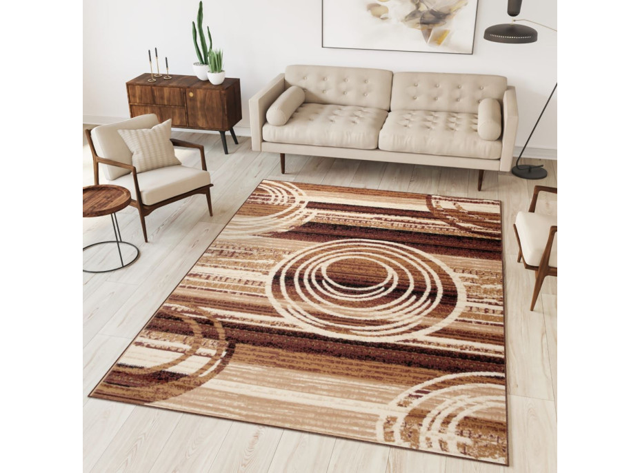 Kusový koberec TAPIS Bubbles - hnědý