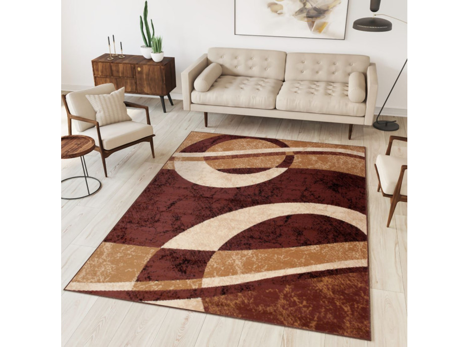Kusový koberec TAPIS Circle - hnědý