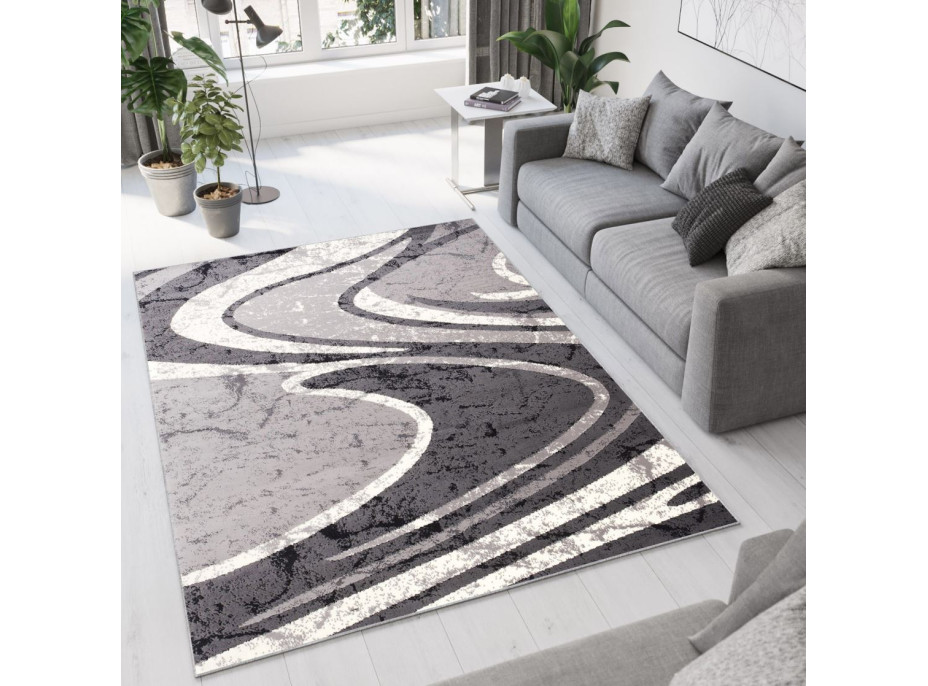 Kusový koberec TAPIS Dunes - tmavě šedý