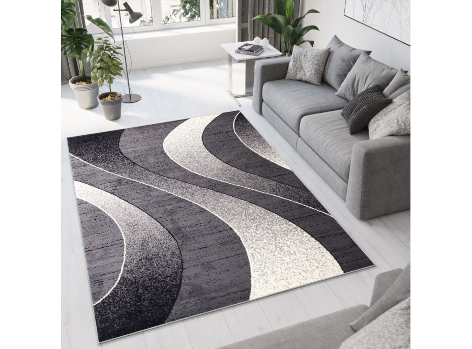 Kusový koberec TAPIS Waves - šedý